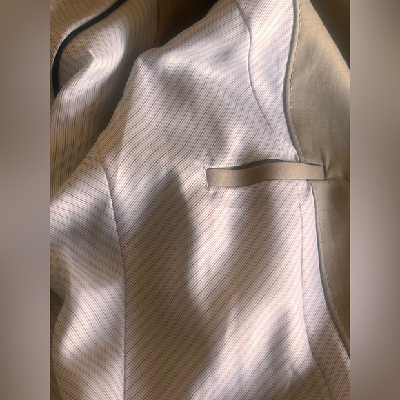 Zara Camel mid length khaki tan Trench Coat size small - Picture 9 of 15